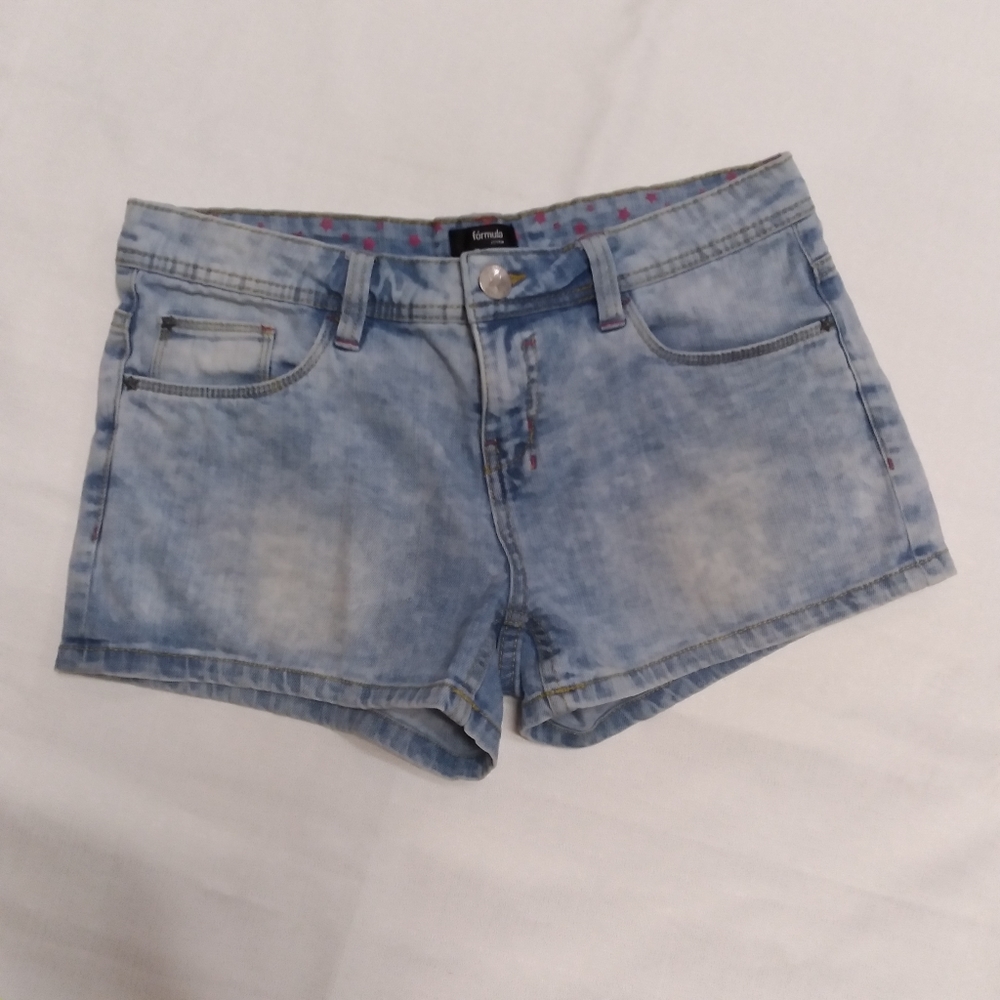 Formula Juniors Sz 42 Denim Blue Jean Shorts Med Wash Low Rise